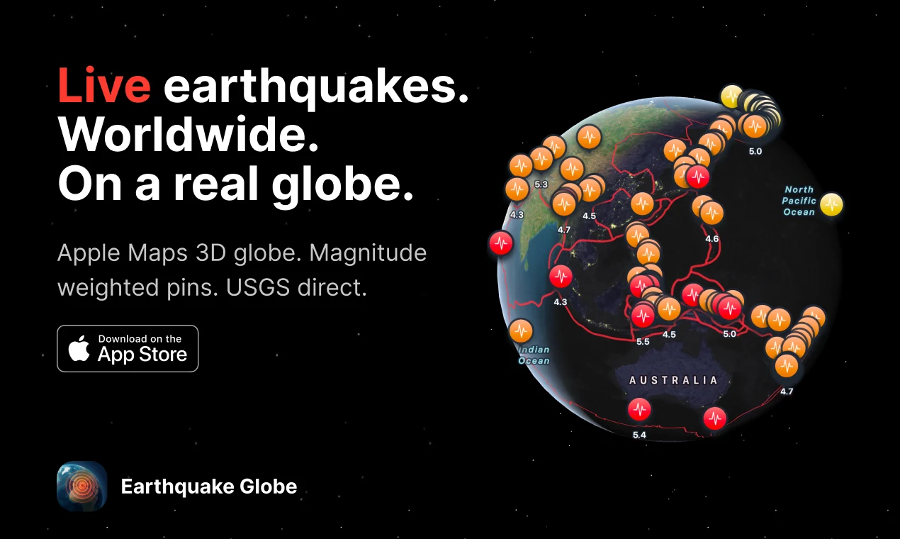 Earthquake Globe screenshot
