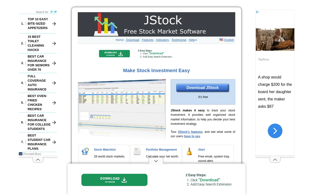 JStock: Free Stock Investment Tracker & Analysis Software