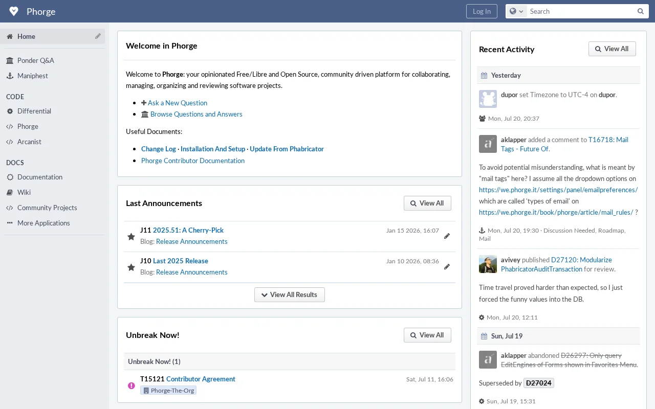 Phorge: Open Source Collaboration & Project Management Tool